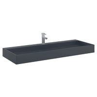 vidaXL Lavandino 120x46x11 cm Blocco in Marmo/Minerale Antracite
