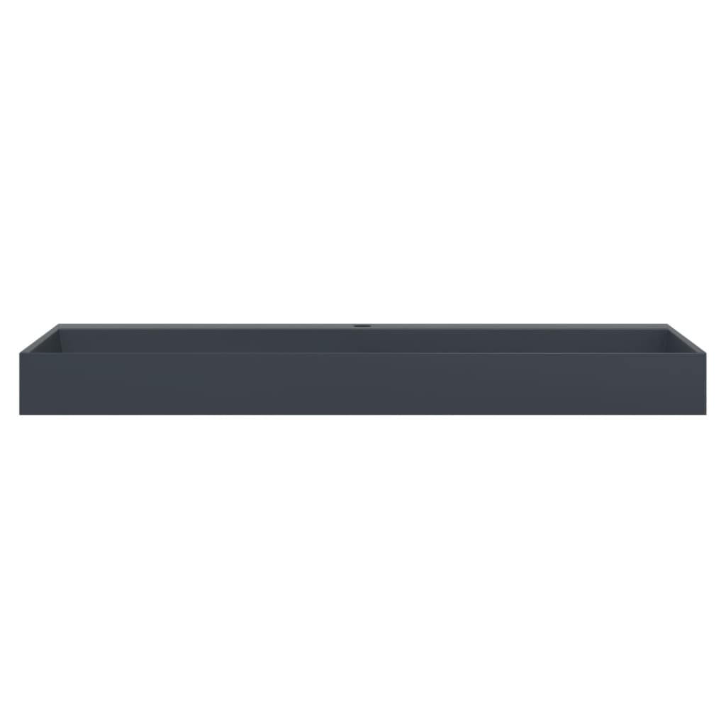 Lavandino 120x46x11 cm Blocco in Marmo/Minerale Antracite 155986
