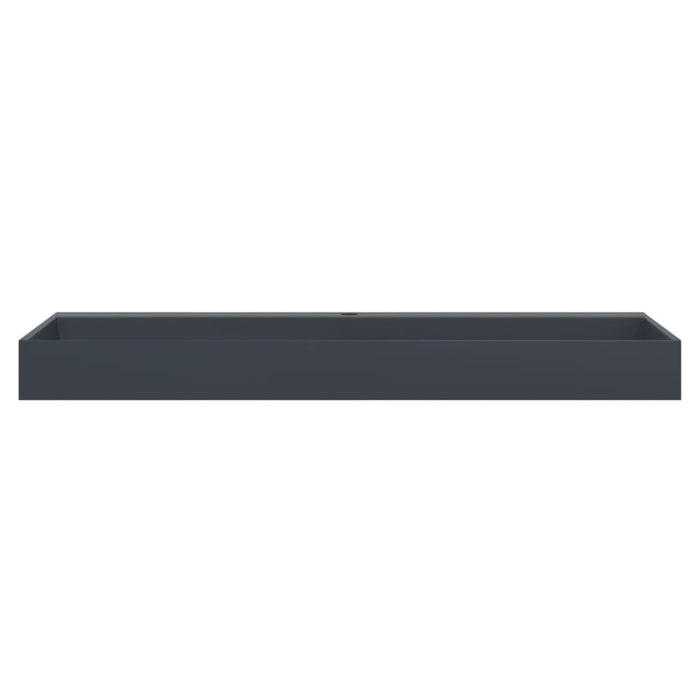 Lavandino 120x46x11 cm Blocco in Marmo/Minerale Antracite 155986