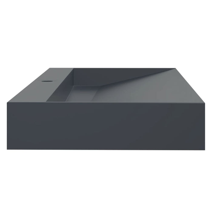 Lavandino-Lavabo-Lavello 120x46x11 cm Blocco in Marmo/Minerale Antracite