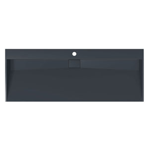 Lavandino-Lavabo-Lavello 120x46x11 cm Blocco in Marmo/Minerale Antracite