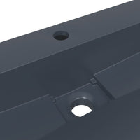 vidaXL Lavandino 120x46x11 cm Blocco in Marmo/Minerale Antracite