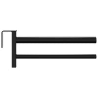 Portasella con Doppio Braccio Portatile Nero in Ferro 172433