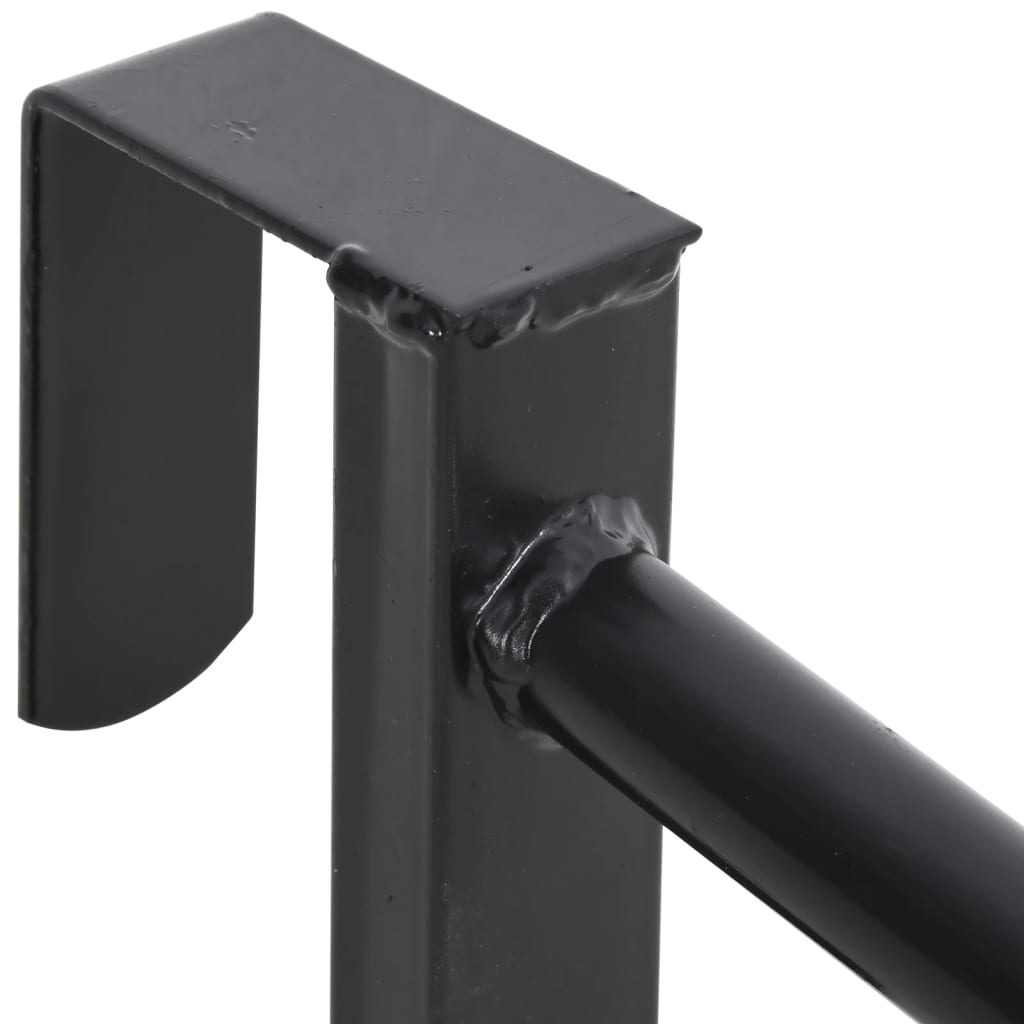 Portasella con Doppio Braccio Portatile Nero in Ferro 172433