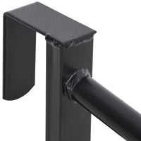 Portasella con Doppio Braccio Portatile Nero in Ferro 172433