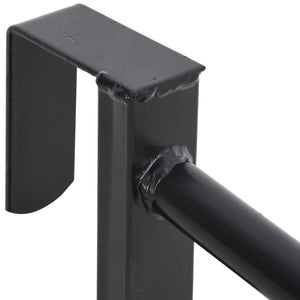 Portasella con Doppio Braccio Portatile Nero in Ferro 172433