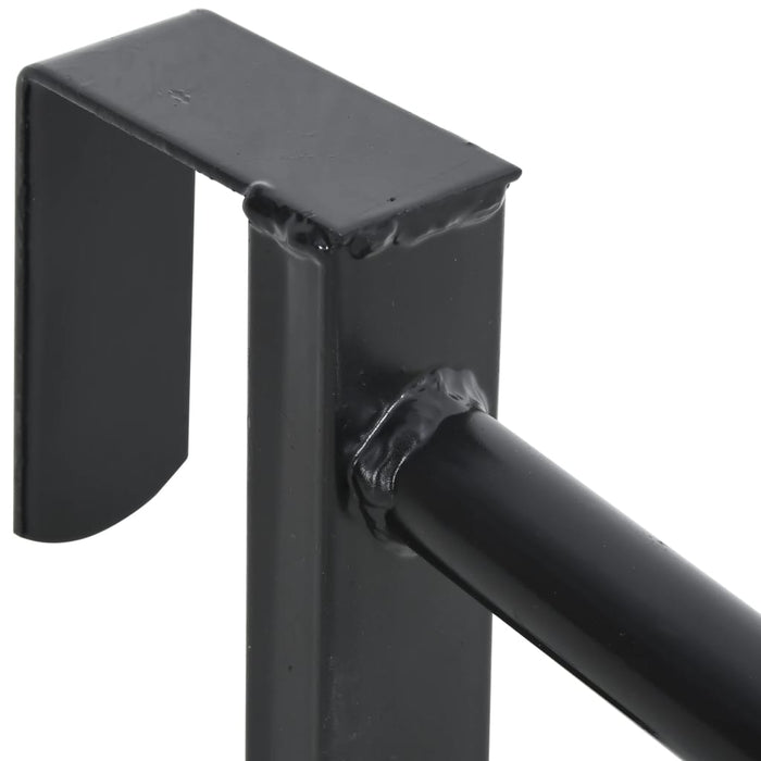 Portasella con Doppio Braccio Portatile Nero in Ferro 172433