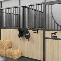 Portasella con Doppio Braccio Portatile Nero in Ferro 172433