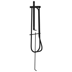 Portasella da Parete Pieghevole Nero in Ferro 172434