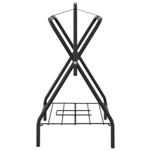 Portasella Pieghevole Autoportante Nero in Ferro