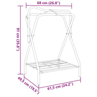 Portasella Pieghevole Autoportante Nero in Ferro