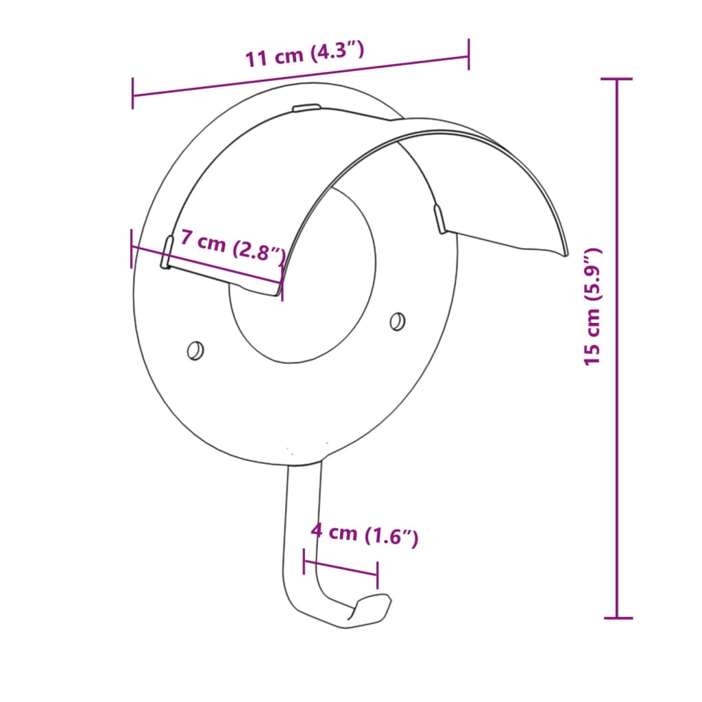 Portasella a 3 Gambe da Parete Nero in Ferro 172445