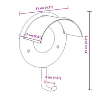 Portasella a 3 Gambe da Parete Nero in Ferro 172445
