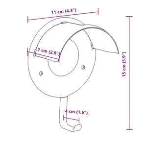 Portasella a 3 Gambe da Parete Nero in Ferro 172445