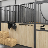 Supporto Briglie per 5 Briglie con 5 Ganci Nero in Ferro