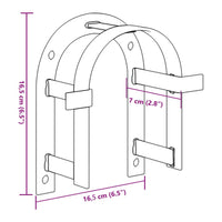 Portasella da Parete Nero in Ferro 172450