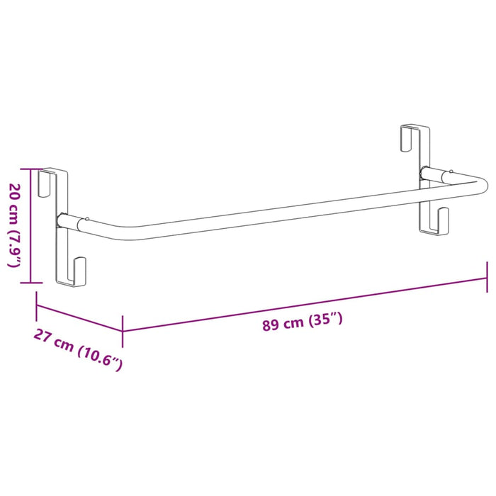 Porta Sottosella Nero in Ferro