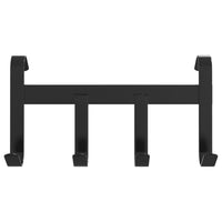 Supporto Briglie con 4 Ganci Nero in Acciaio