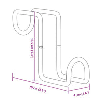 Supporti Briglie 3 pz in Acciaio Nero