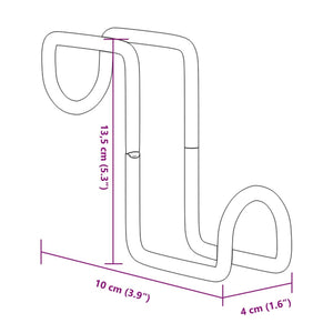 Supporti Briglie 3 pz in Acciaio Nero