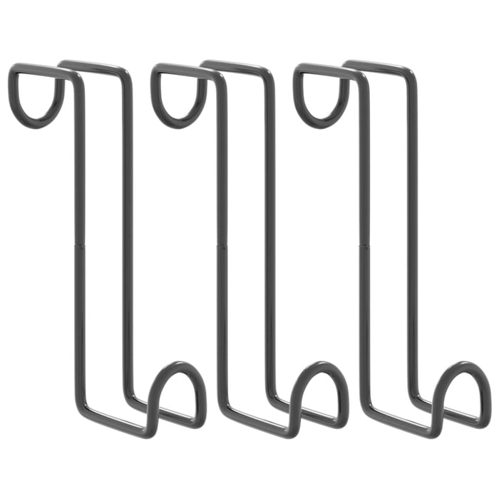 Supporti Briglie 3 pz in Acciaio Nero 172463