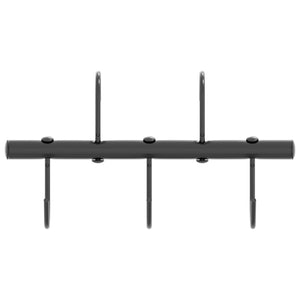 Supporto Briglie con 5 Ganci Girevoli Nero in Acciaio 172464