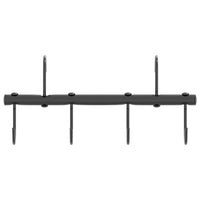 Supporto Briglie con 6 Ganci Girevoli Nero in Acciaio