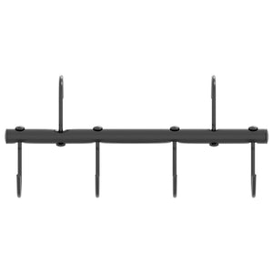 Supporto Briglie con 6 Ganci Girevoli Nero in Acciaio