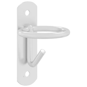 Ganci per Secchi a Parete 3 pz Argento in Acciaio Zincato 172467