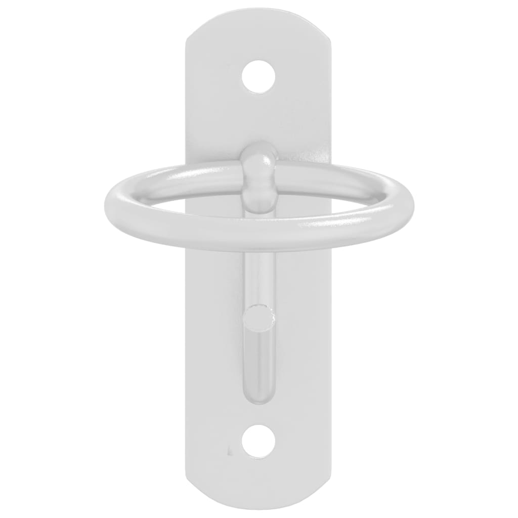 Ganci per Secchi a Parete 3 pz Argento in Acciaio Zincato 172467