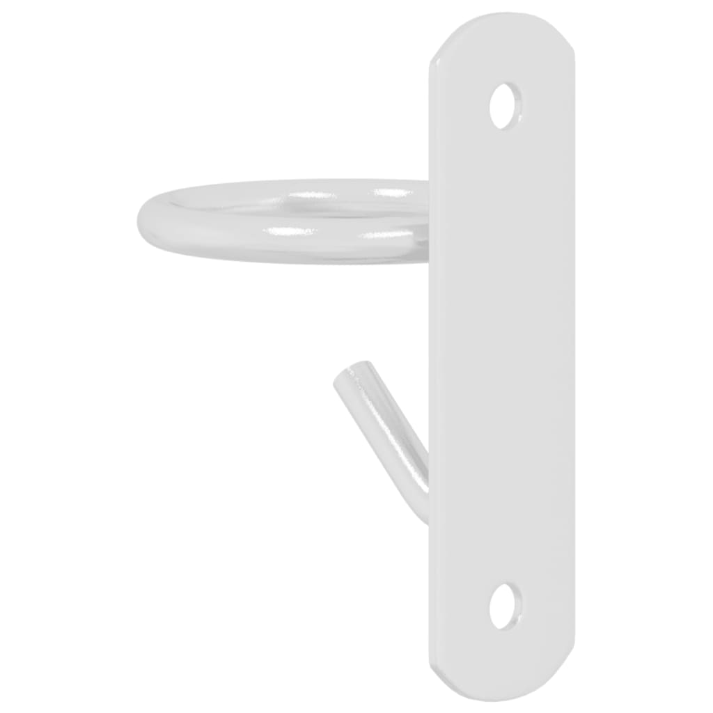 Ganci per Secchi a Parete 3 pz Argento in Acciaio Zincato 172467