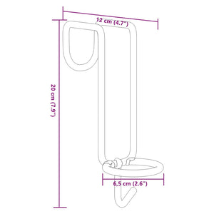 Gancio per Secchio Portatile Argento in Acciaio Zincato