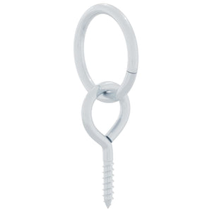 Anelli di Aggancio con Viti a Occhiello 3pz Argento in Acciaio