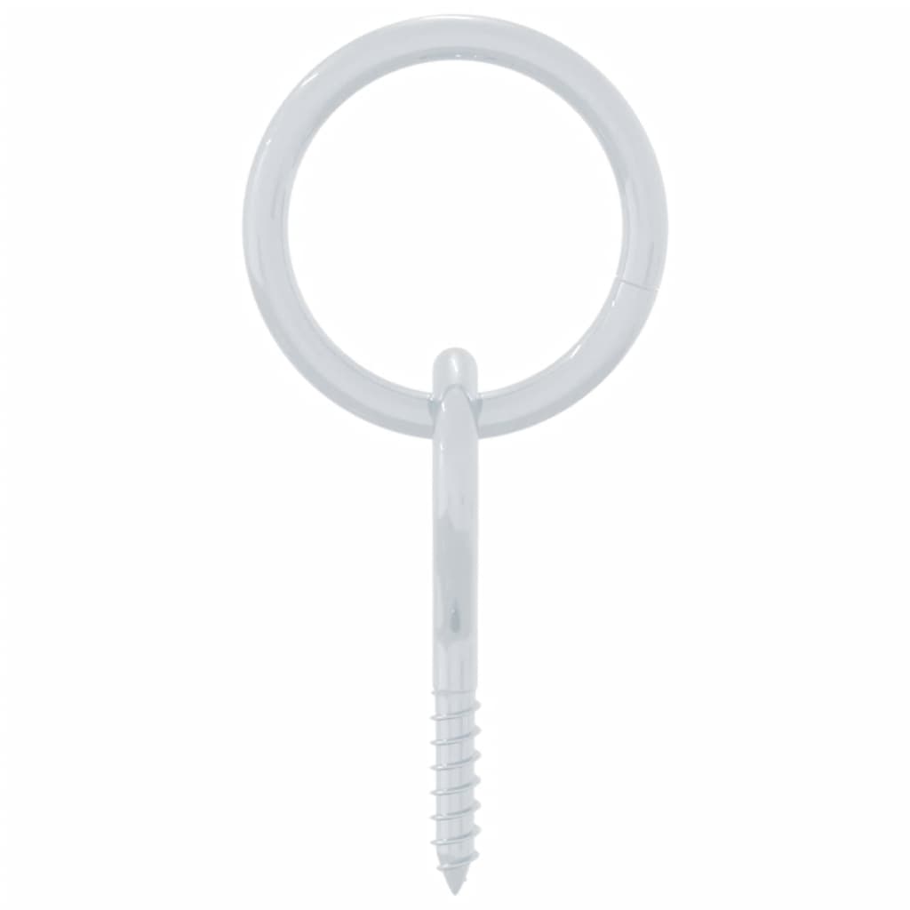 Anelli di Aggancio con Viti a Occhiello 3pz Argento in Acciaio