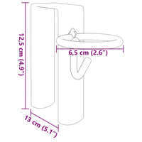 Ganci per Secchio Portatili 3 pz Argento in Acciaio