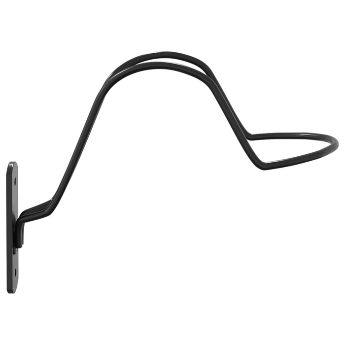 Porta Casco Equitazione a Parete Nero in Acciaio