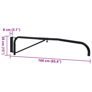 Braccio per Tubo in Gomma a Parete Nero in Acciaio 172487