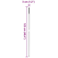Manico per Forcone Telescopico Argento in Acciaio 172488