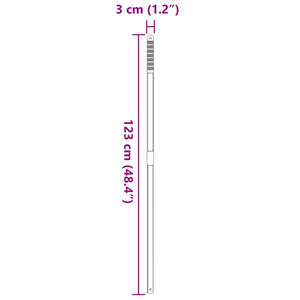 Manico per Forcone Telescopico Argento in Acciaio