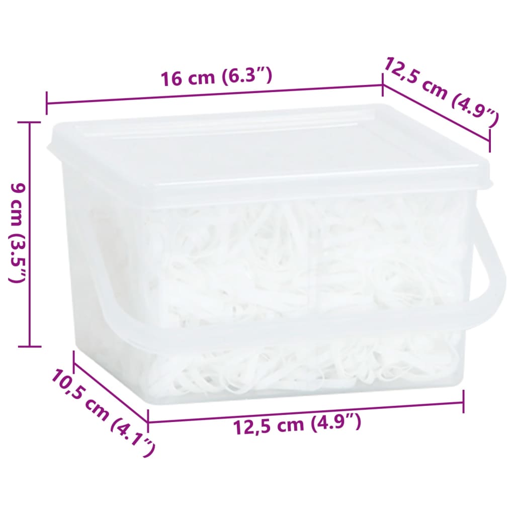 Elastici per Trecce Cavallo 2500 pz Bianchi in Silicone 172495