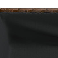 Fioriera da Giardino con Ripiano Marrone in Polyrattan 366388