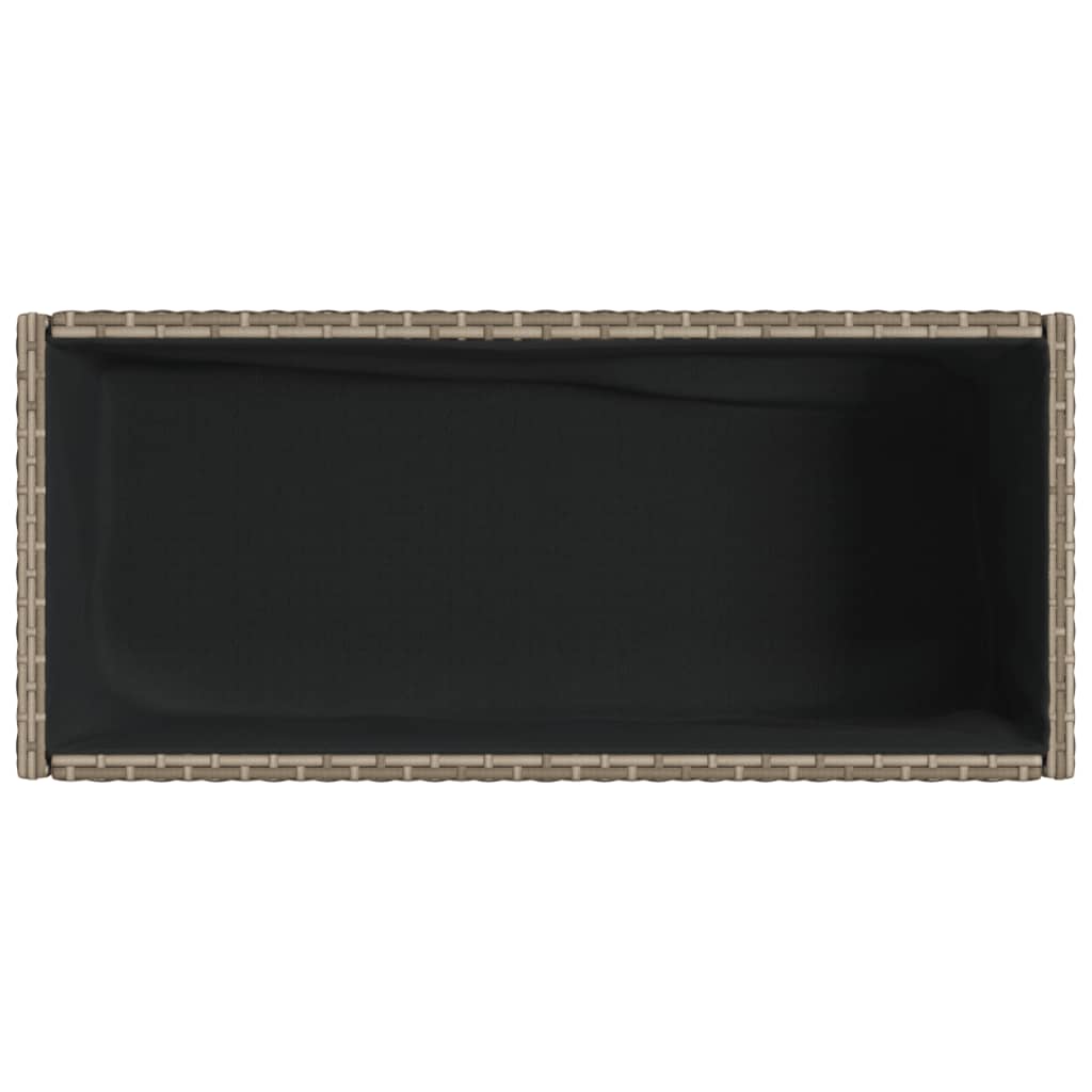 Fioriera da Giardino con Ripiano Grigia in Polyrattan 366389