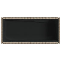 Fioriera da Giardino con Ripiano Grigia in Polyrattan 366389