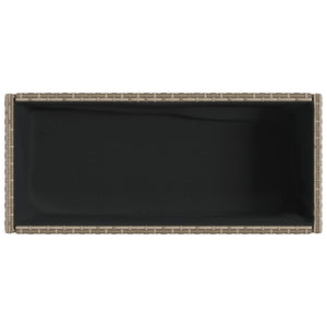 Fioriera da Giardino con Ripiano Grigia in Polyrattan 366389