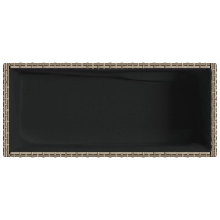 Fioriera da Giardino con Ripiano Grigia in Polyrattan 366389