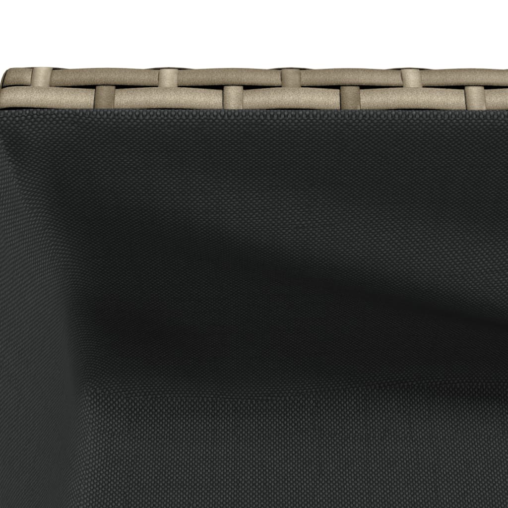 Fioriera da Giardino con Ripiano Grigia in Polyrattan 366389