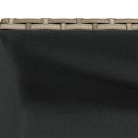 Fioriera da Giardino con Ripiano Grigia in Polyrattan 366389