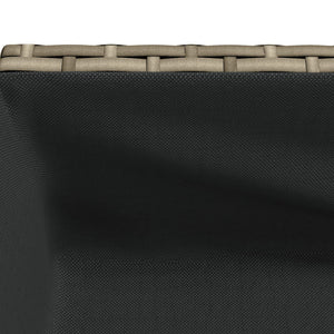 Fioriera da Giardino con Ripiano Grigia in Polyrattan 366389