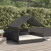 Cuccia per Cani con Cuscino in Polyrattan 366390