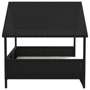 Cuccia per Cani con Cuscino in Polyrattan 366390